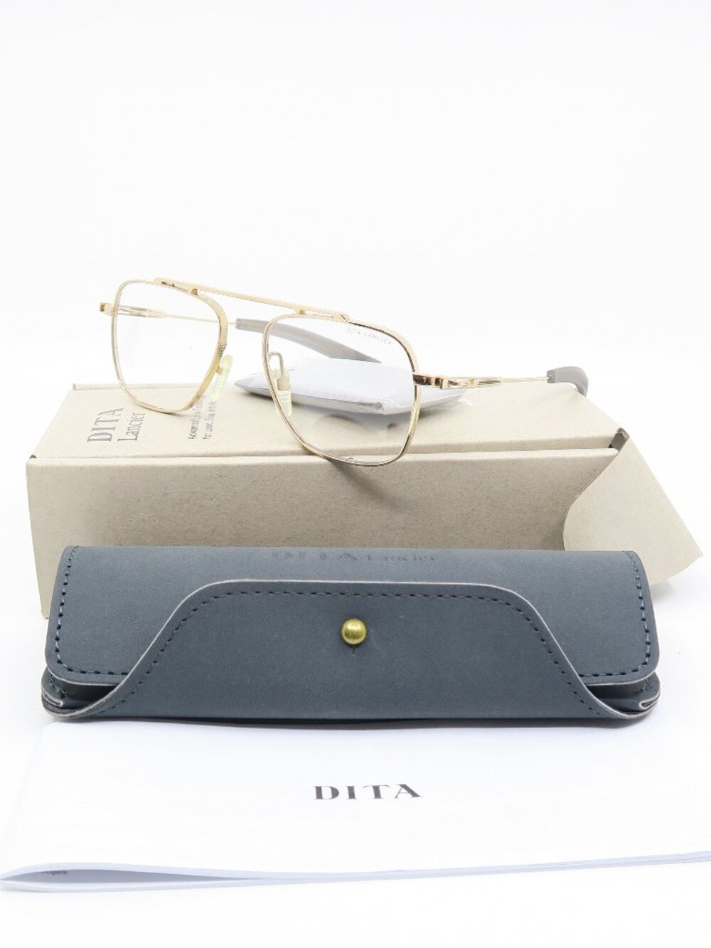 DITA Lancier Ichi  DLX-105 Gold Metal Titanium, New Eyeglasses Frames.